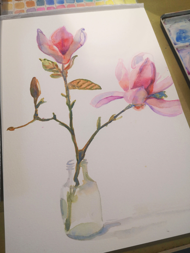 Fleurs spontanée à l'aquarelle